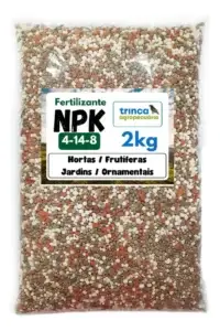 Adubo NPK 4-14-8 para raízes, floração e frutificação